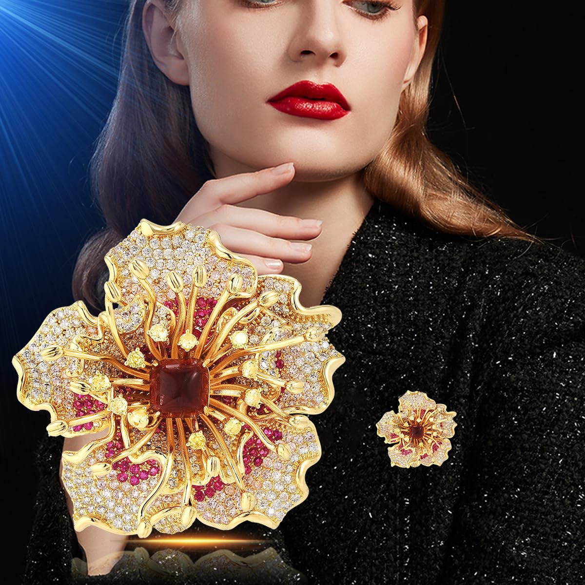 AILONMEI Elegant Pearl Flower Designer Brooch Pins Broches Costume Jewelry For Women Fashion Christmas Gift (Noble Flower)