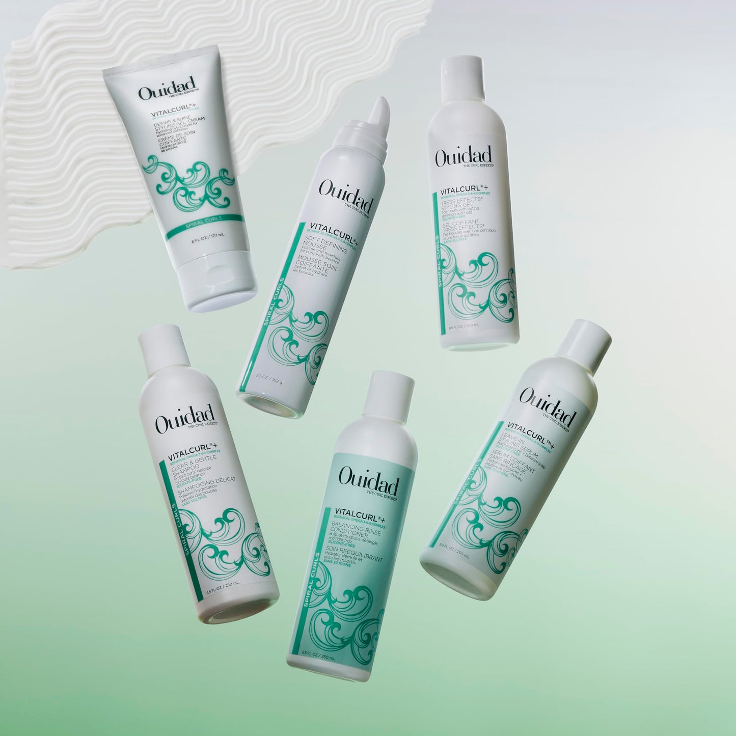 OUIDAD Vitalcurl+ Clear & Gentle Shampoo Liter Size, 33.8 oz.