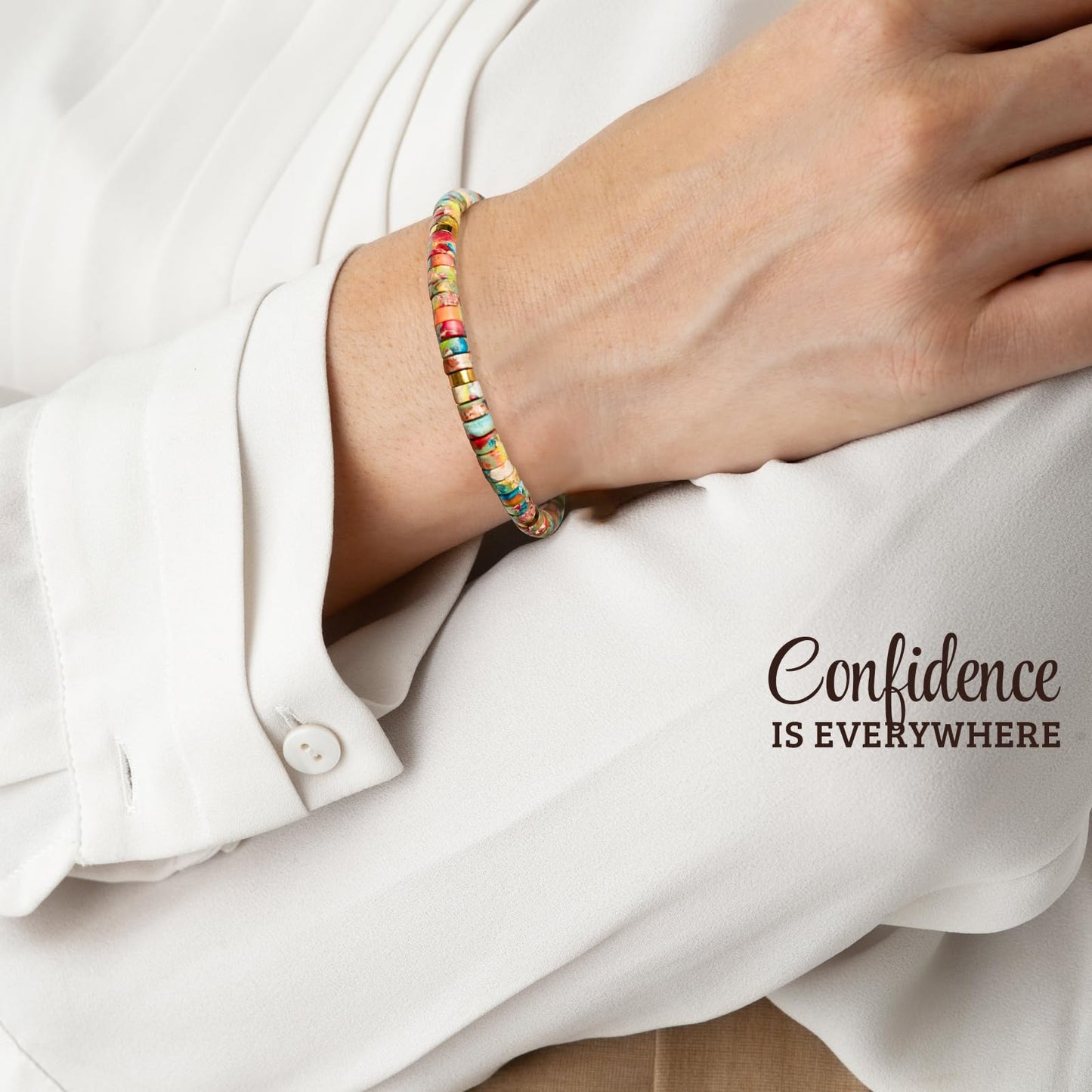 ZOKCC Cheer Up Bracelets Gifts for Women - Healing Natural Stone Bracelets - Inspirational Friendship Gifts for Women Friend Sister Bestie BFF