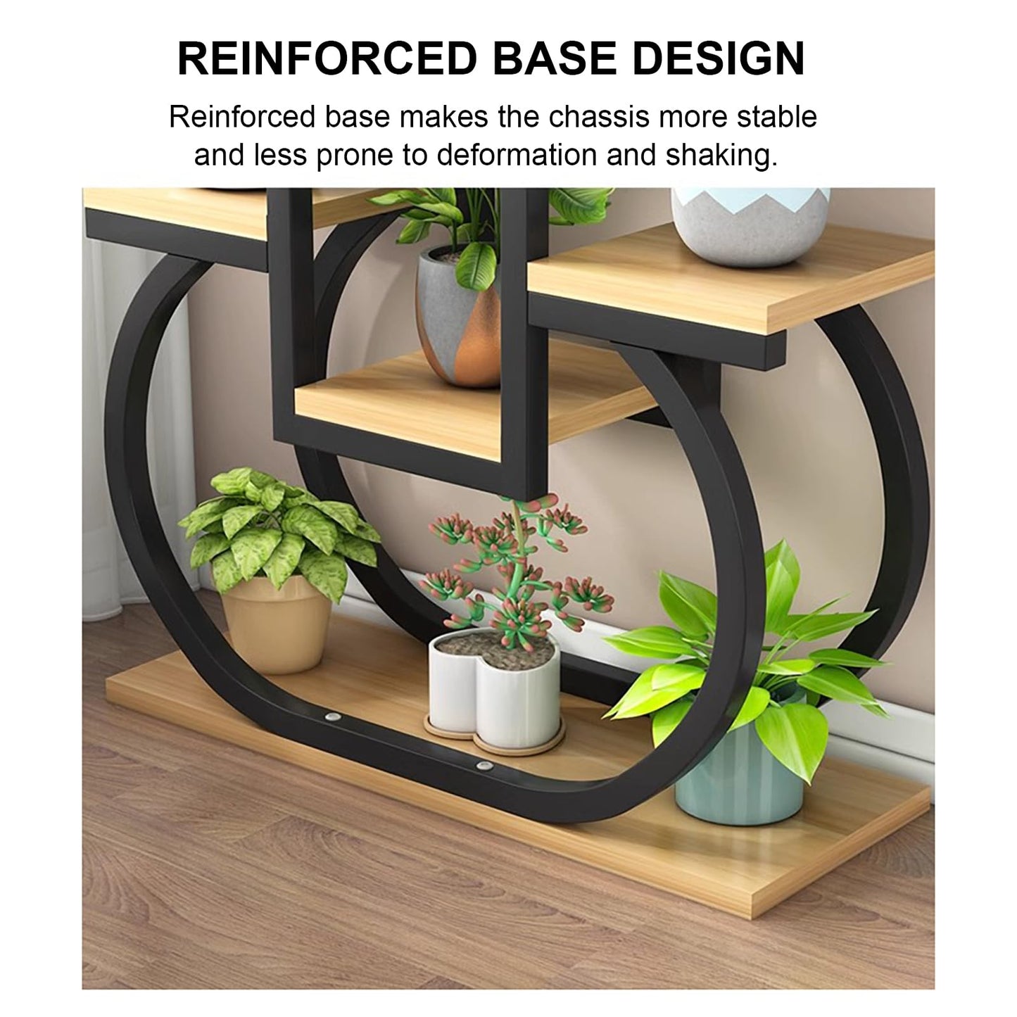 DJVHSRI 4-Tier Iron Flower Stand - Heart-Shaped Indoor Plant Display Rack Corner Storage for Garden Balcony and Courtyard - Stylish Metal Flower Pot Holder,6