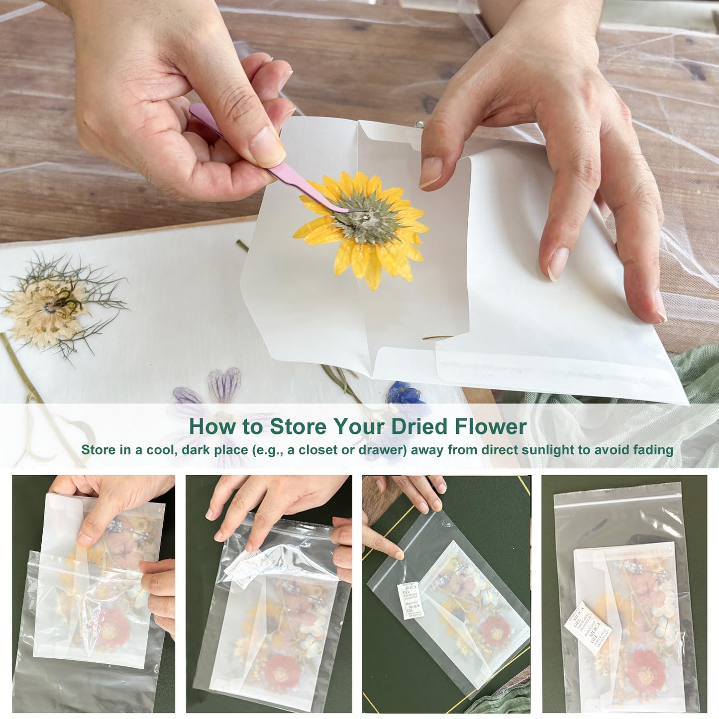 KAXYEW Mini Flower Press Kit, 3.9"x3.9" Wooden Flowers Pressing Boards DIY Pressed Flowers Art - Fridge Magnet Bookmark Art Craftst Presservation Gifts for Flower Plant Lovers