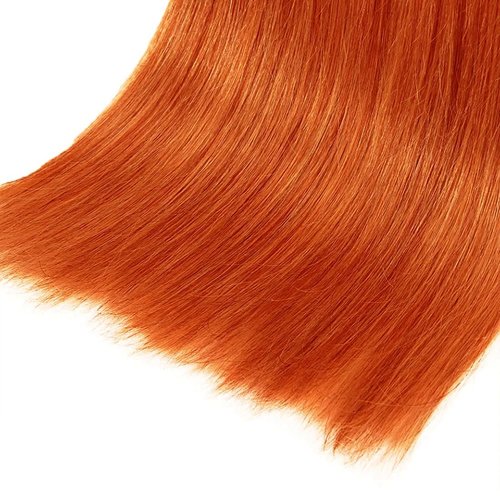 Giginger Bundles Human Hair 22 24 26 inch Orange Straight Bundles 350 Color Human Hair Unprocessed Quick Weave Soft Sewn In Hair Extensions for Black Women
