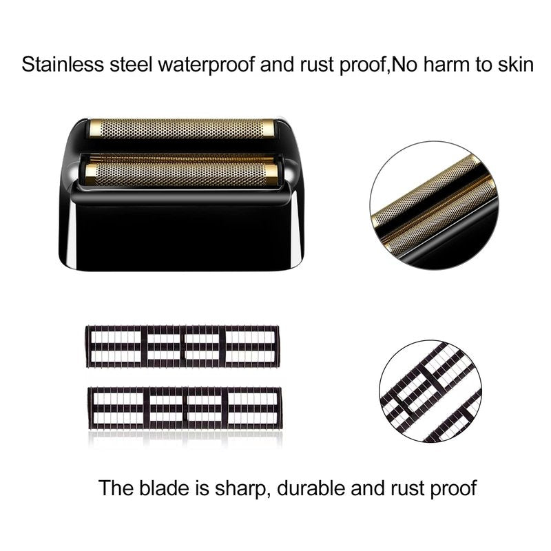 3 pack Replacement Foil and Cutters Compatible with BaBylissPRO Barberology FXFS2 Shaver Metal shaver foil replacement heads,Black