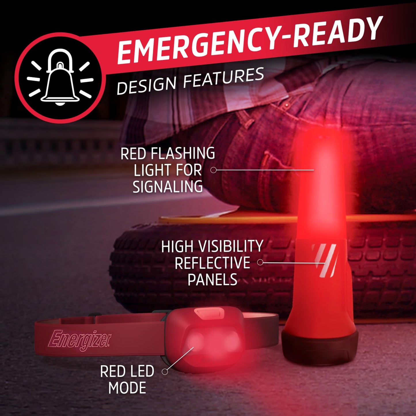 Energizer WeatheReady Power Outage Kit with 2-in-1 LED Flashlight Lantern, LED Headlamp, IPX4 Water-Resistant, Backup AA + AAA Batteries, Storage Case, Hurricane Preparedness Items