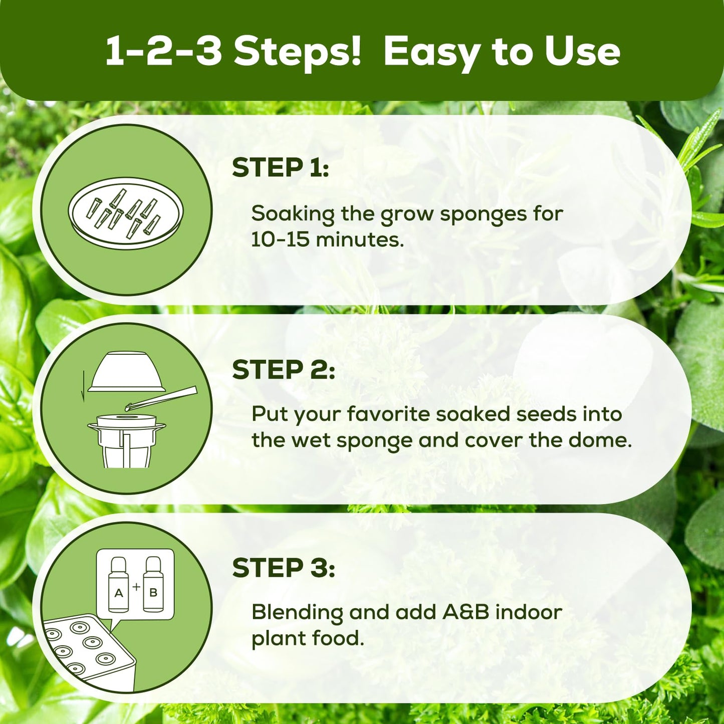 12-Pod Gourmet Herb Seed Kit Compatible with All Hydroponics, 7 Pack Varieties - Basil, Parsley, Thyme, Mint, Cilantro, Dill, Oregano - Universal Seed Starter Pods Easy to Grow, High Germination