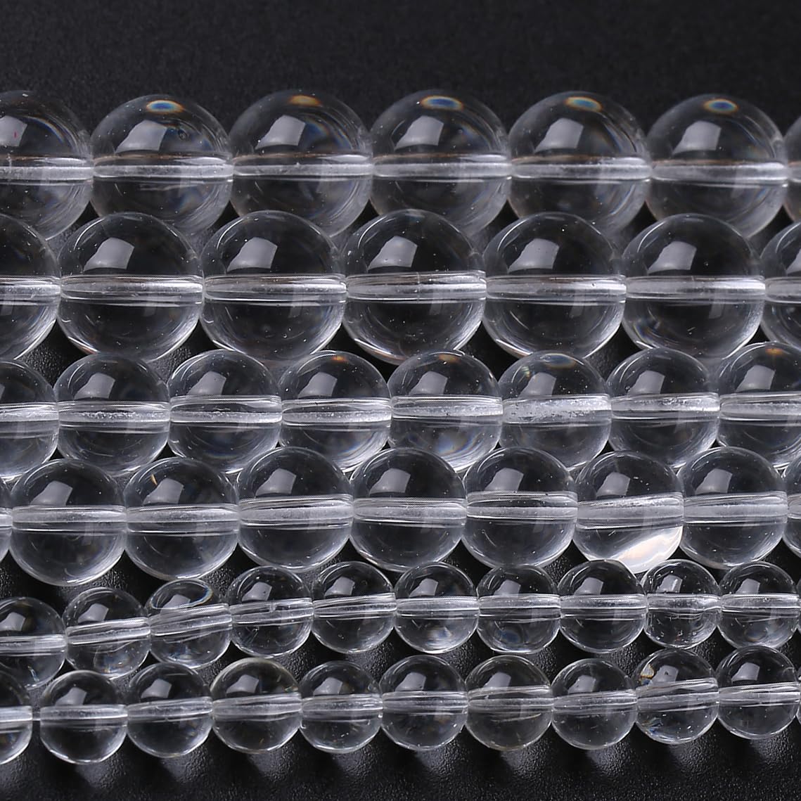 Natural White Glass Beads Gemstone Round Crystal Energy Jade Beads Stone Beads for Jewelry Making DIY Bracelet Necklace Jewelry Making 1 Strand 15.5inch 50PCS 10MM