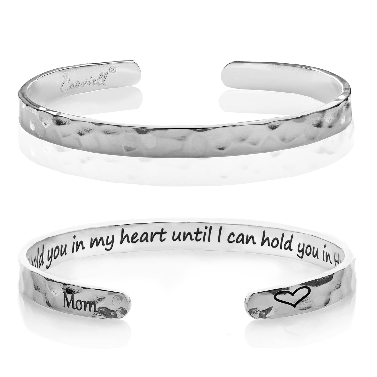 Carviell Bracelet Memorial Gifts for Loss of Mother, Sympathy Present for Loss of Mom, Miscarriage Gifts, Remembrance Bangle for Loss of Son, Bereavement Bangle Keepsake in Memory of Mom