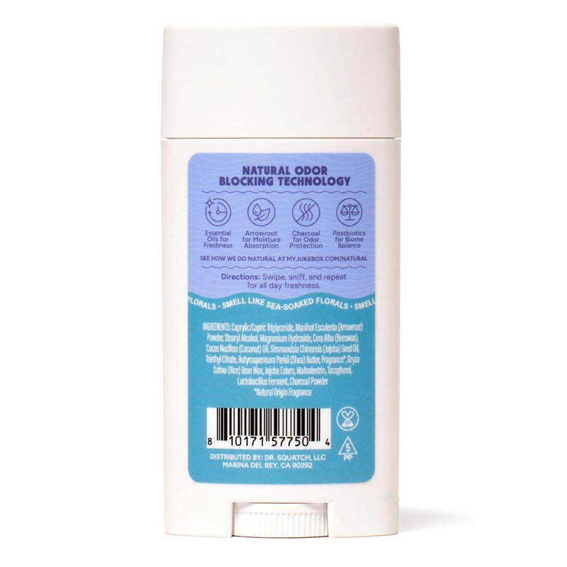 JUKEBOX Natural Deodorant for Women–Sky Blue Malibu Scent– Aluminum-Free, No Baking Soda, No Harsh Chemicals, Odor Blocking Technology, Neroli, Orange, Sea Salt-a Dr. Squatch Brand-2.65oz, 2 Pack