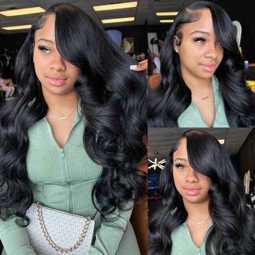Nognut Body Wave Lace Front Wigs Human Hair 13x4 Frontal Wigs Human Hair HD Lace Pre Plucked Wigs for Women Glueless Wigs Lace Front Wigs Body Wave Wig 28 Inch