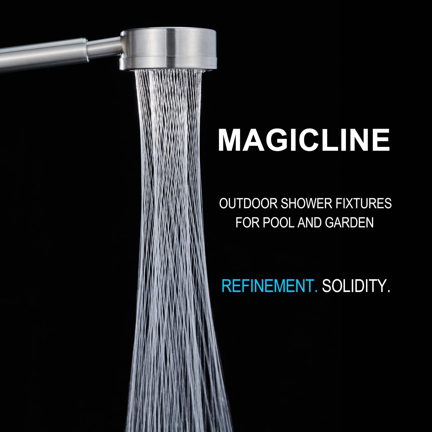 Shower Faucet -Shower System，Shower Faucets Sets Complete - Outdoor Shower Kit/Outdoor Shower Enclosure/Outdoor Shower Fixtures W/ SS304 Shower Head with Handheld High Pressure, Brushed Nickel