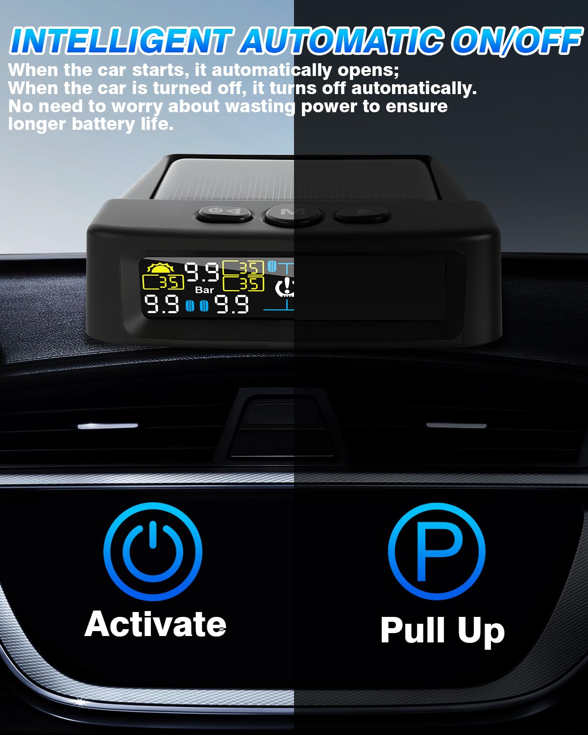 RV Tire Pressure Monitoring System, TPMS Tire Pressure Monitor System with Solar Charge or USB, TPMS with 6 Sensors Trailer Tire Pressure Monitoring System Real-Time Display Tire Pressure Monitor
