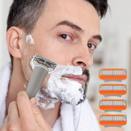 24 Pack Razor Blade Refills Compatible with Fusion 5 Razor – 5-Layer Precision Anti-Friction Blades for Manual Wet Shaving – Pivoting Head Design for Smooth, Close & Comfortable Shave