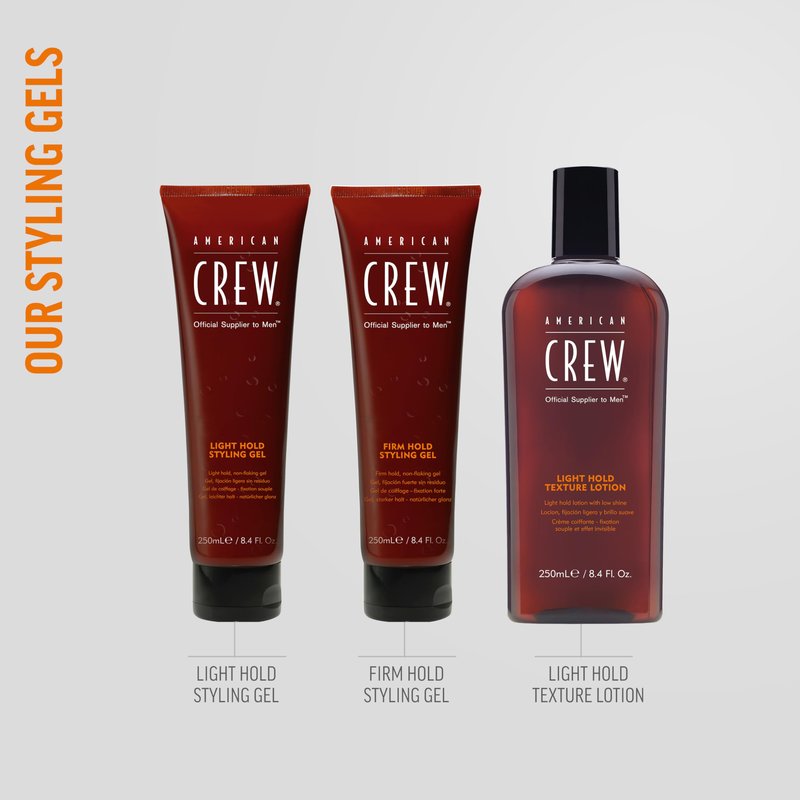 American Crew Men's Hair Gel, Light Hold with Low Shine, 8.4 Fl Oz