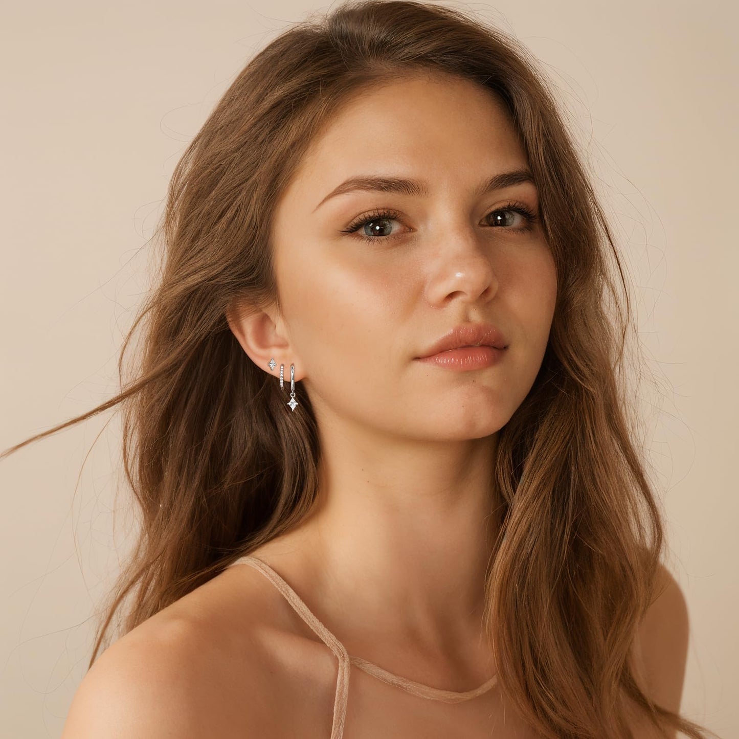 3 Pairs 925 Sterling Silver Hoop Earrings Set for Women, Hypoallergenic Silver Earrings for Multiple Piercing, Dainty Huggie Earrings Cartilage Silver Earring Stacks for Women Trendy Jewelry Gifts
