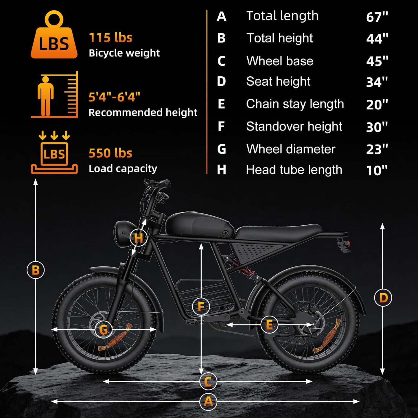 ZOILSHUNDRY Electric Bike for Adults with 1500W Peak Motor,Max Speed 35MPH,Up to 65Miles,Moped ebikes with 18.9AH Battery,20" Fat Tire Adult Electric Bicycle（USA Werahouse） (1500W Peak 18.9AH)