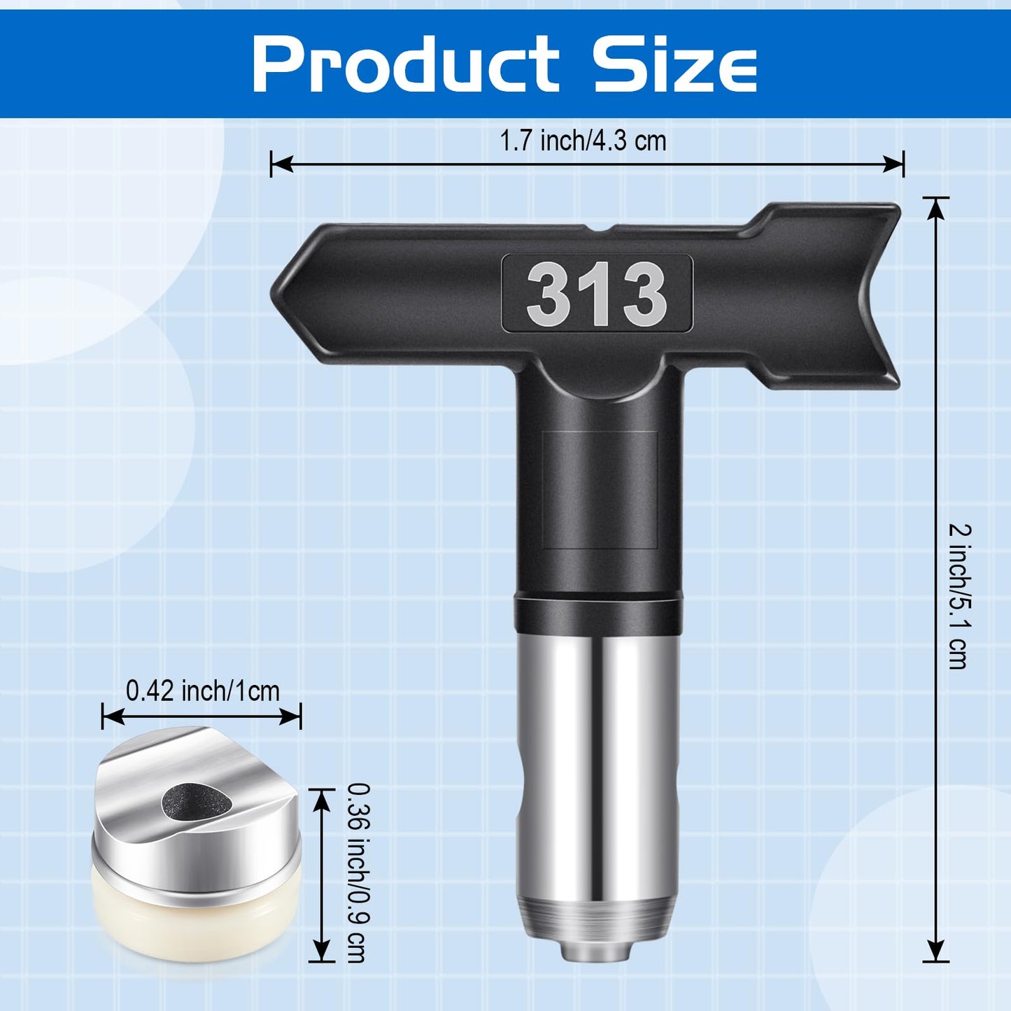 Zhengmy 12 Pcs Airless Paint Sprayer Tips Reversible Spray Tips Nozzles Tip Paint for Airless Sprayer Gun House Painting Fences(109,113, 208,211,213,215,217,308,311,313,315,317)