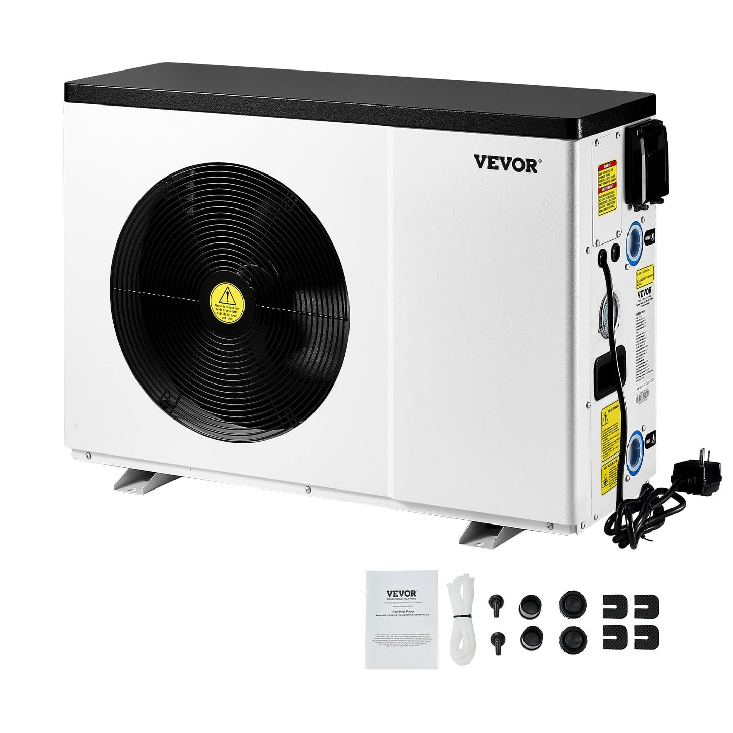 VEVOR Electric Pool Heat Pump, 22250 BTU, Pool Heaters for 3171-6605GAL Above and In Ground Pools, Low Noise, Heating and Cooling Highly Efficient & Energy-Saving Pool Water Heater AC120V 60Hz