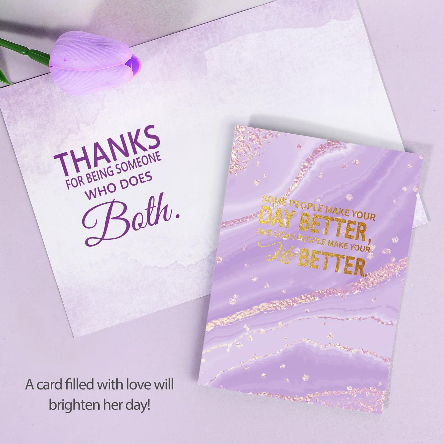 Suhctuptx Thank You Gifts for Women, Employee Appreciation Gift, Appreciation Basket for Coworkers Teachers Employees, Gratitude Box with Canvas Tote Bag Thank You for Being Awesome Tumbler Purple