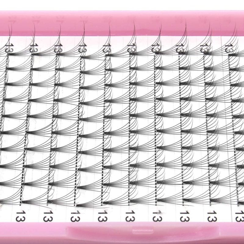 Premade Volume Eyelash Extensions 6D-C-0.07-15 Short Stem Premade Fans Eyelash Extensions 9 to 20 mm Volume Lash Extensions .07 .10 Pre made Lash Fans C D Curl (6D-C-0.07,15mm)