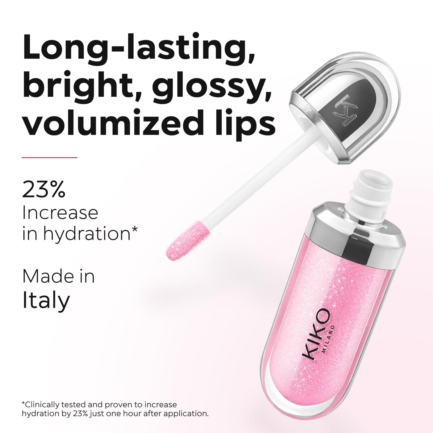 Kiko Milano 3D Hydra Lip Gloss – High Shine, Hydrating, Plumping, Non-Sticky, Moisturizing Lip Makeup – 31 Pearly Shell – 6.5ml