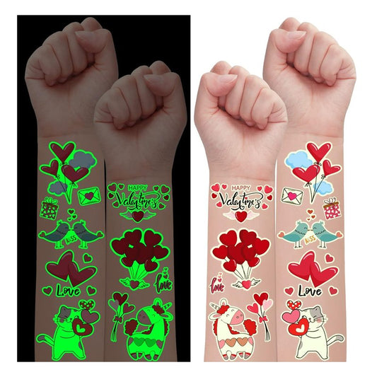 Partywind 28 Sheets (330 Styles) Valentines Day Temporary Tattoos for Kids, Valentines Day Decorations for Party Supplies Favors with Heart Tattoo Stickers, Exchange Prizes for Kids Classroom