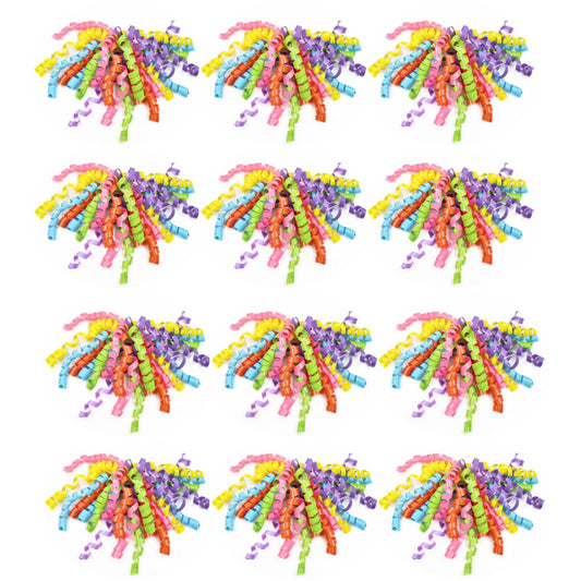 12pcs Self Adhesive Curly Bows for Gift Wrapping, Assorted Colors Satin Ribbon Bows for Present Boxes, Birthday, Christmas, Wedding Decorations