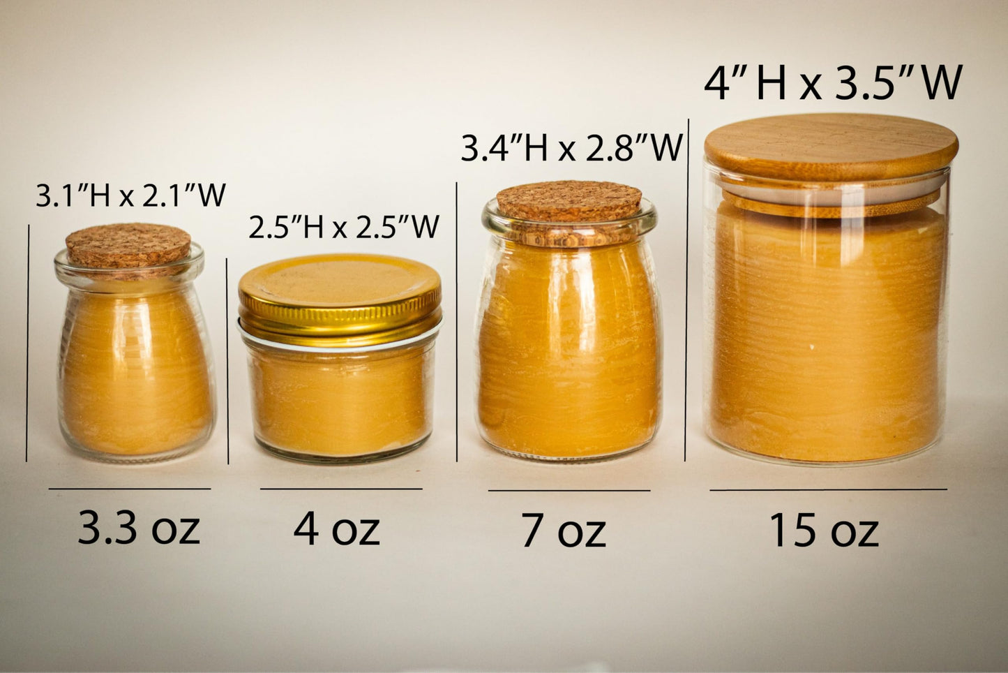 BeeTheLight Beeswax Jar Candle - 100% Pure USA Bees Wax in Glass Container - Aromatherapy Scented