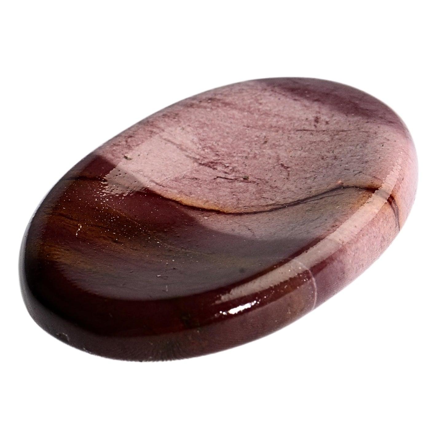 Anaya Agate Mookaite Jasper Worry Stones Certified Crystal Thumb Worry Stone for Anguish, Relaxing and Soothing Balance Stones for Meditation, Stress Relief Crystals and Healing Stones for Men, Women