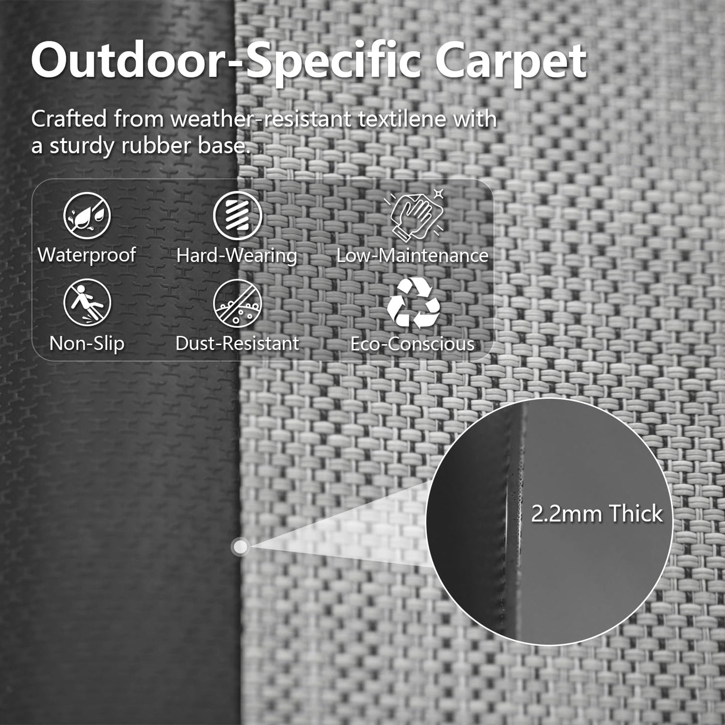 Domi 6x4Ft Resin Outdoor Storage Shed, Small Plastic Garden Shed with Carpet, Outside Weatherproof Storage Building for Tools, Bike, Lawn Mower, Patio, Backyard