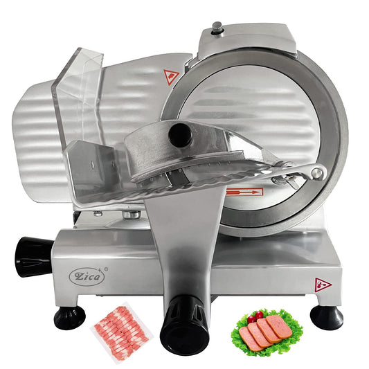 9" Premium Chromium-plated Steel Blade Electric Deli Meat Cheese Food Slicer Commercial and for Home Use 120W Zica 220JS [ETL]