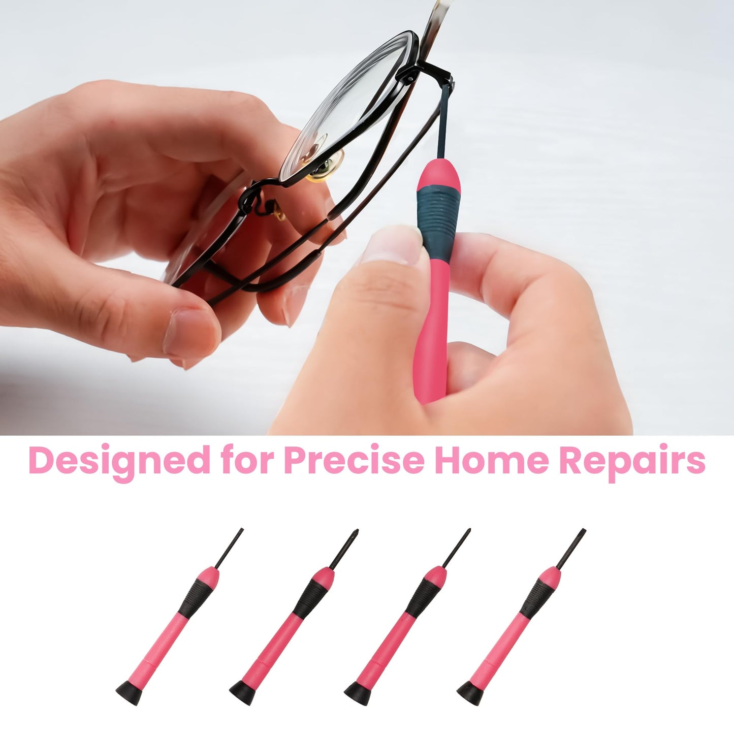 50-Piece Pink Tool Set for Women, Household Small Tool Set with Storage Toolbox for Home Repairs, Hand Tool Kit for College, Dorm, Office