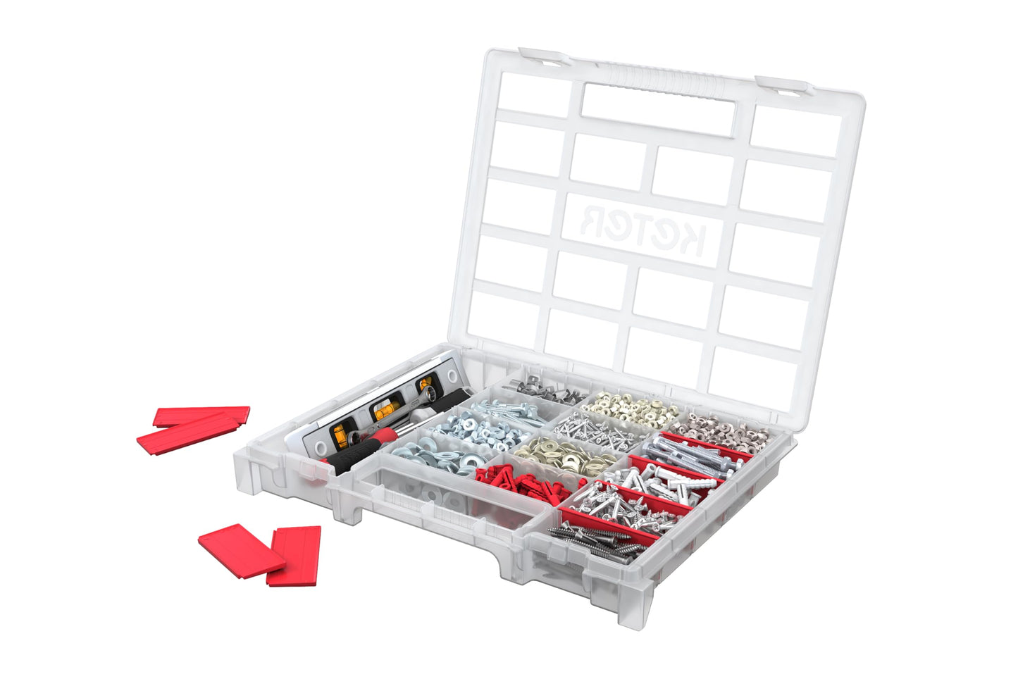 Keter Stack n' Roll Modular DIY 3 Organiser Set, Stackable, Lightweight, Durable, Water Resistant, Black