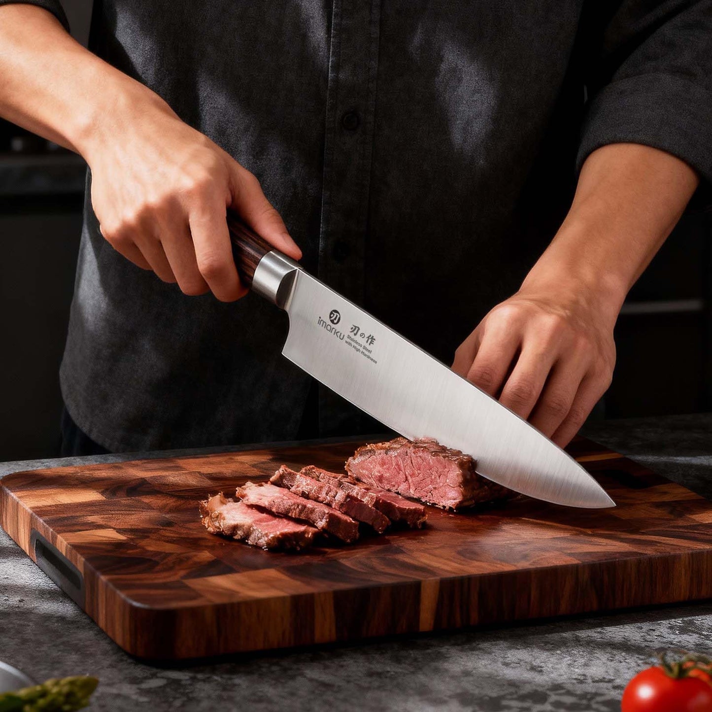imarku Chef Knife 8 Inch, Professional Kitchen Knife in Japanese HC Steel, Super Sharp Knife With Ergonomic Handle, Cooking Knife With Gift Box, Kitchen Gadgets, Best Gifts for Family and Friends
