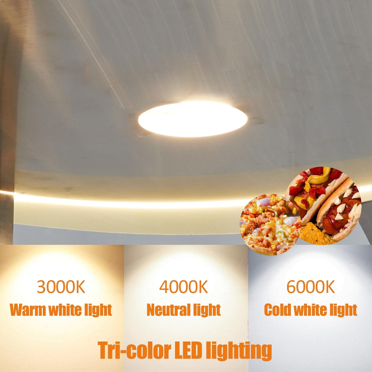 GarveeHome 5 Tiers Commercial Food Warmer Display, 14 in 800W Electric Countertop Pizza Warmer with 3 Color Lighting, Temp Knob, Removable Shelves, Pastry WarmerCase for Buffet Restaurant