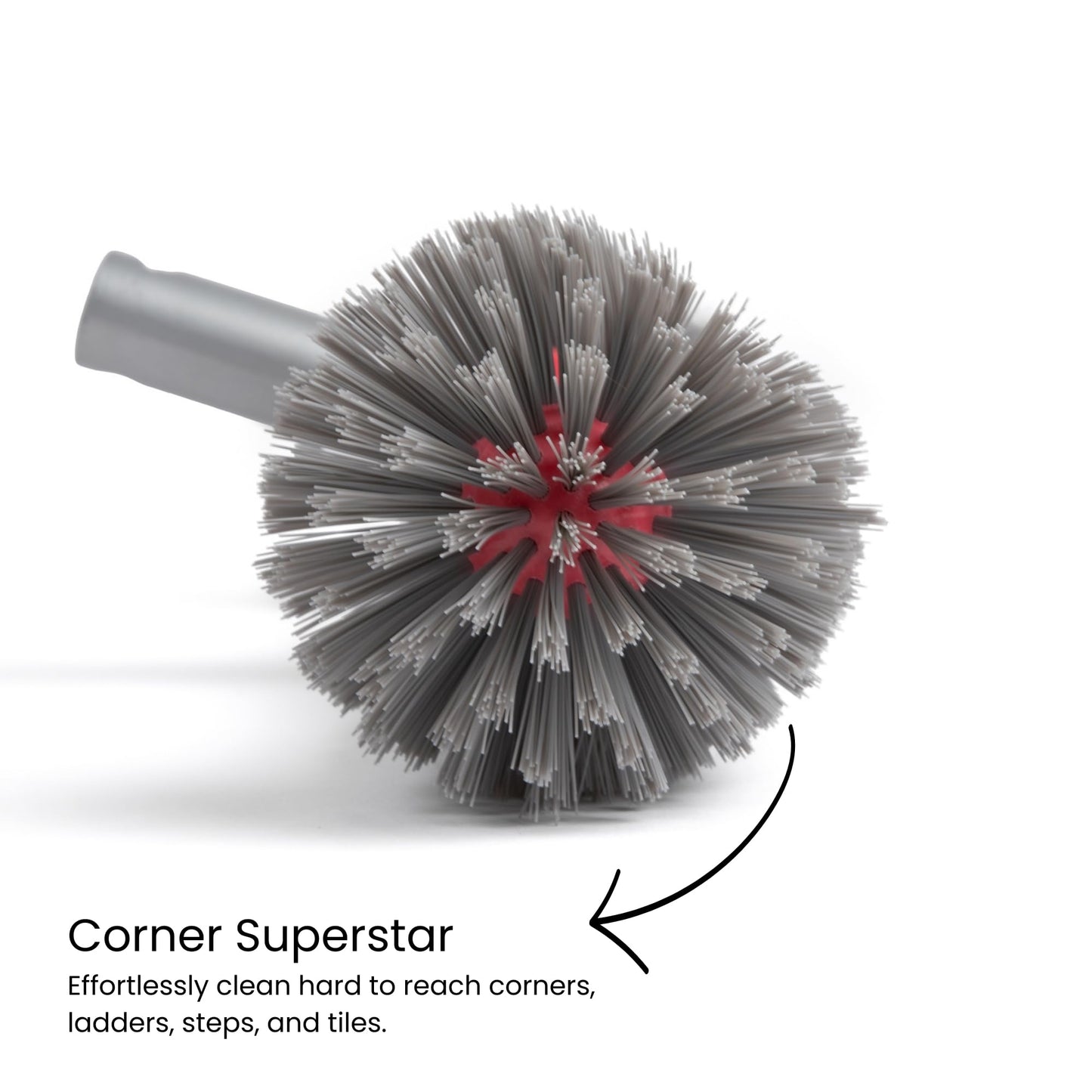 Pool Brush Head for Inground & Above Ground Pools | 10-Rows of Nylon Bristles Heavy-Duty Aluminum Handle | Swimming Cleaning Brush for Walls, Corners, Stairs & Floors