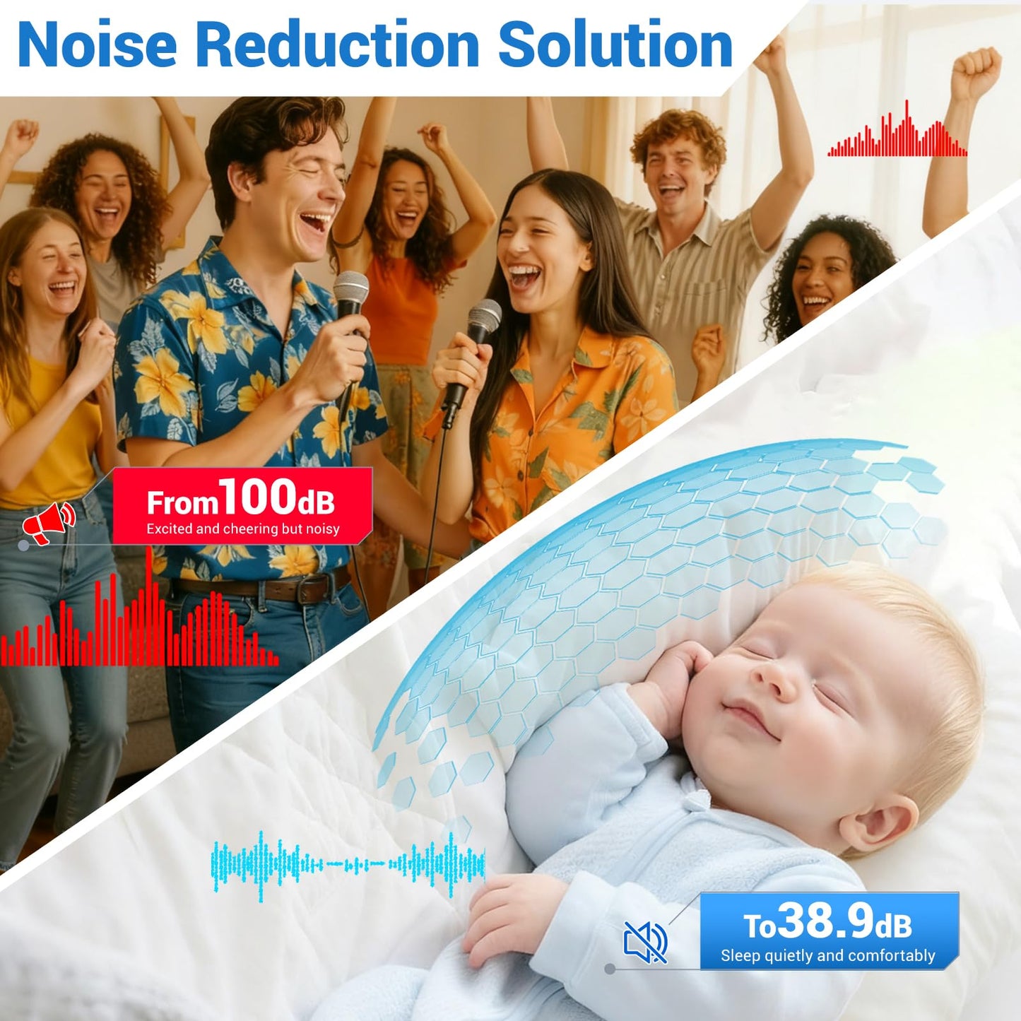 MAGICUBETIC 10 Pack Acoustic Panels,Thicker 0.47"Self-Adhesive Soundproof Wall Panels,High Density Sound Proof panels for Walls, Office, Reccording Studio, Home,Living Room-White(Size-48 * 24 inch)