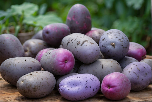 Adirondack Blue Potato - Certified Potato Seed - 3LB Pack - American Raised - Whole Potatoes - Non GMO - Ready to Grow - Great for Organic Gardeners