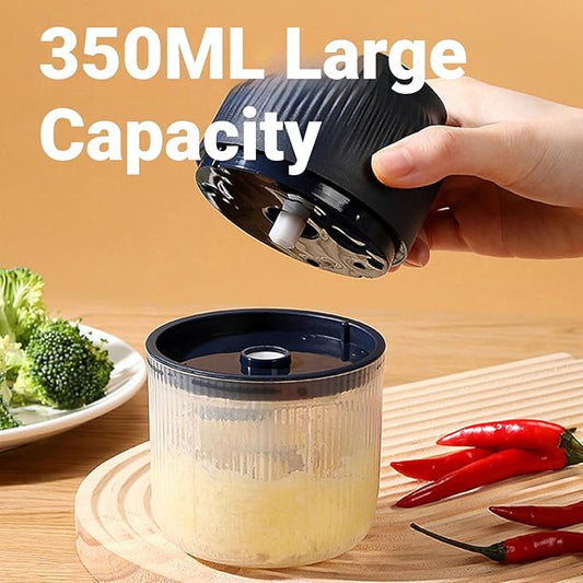 2026 New Electric Garlic Chopper, Mini Portable Veggie Chopper, Small Cordless Garlic Choppers Mincer, USB Rechargeable, 350ML Electric Mini Veggie Cutter for Onion, Garlic, Chili, Ginger (White*2)