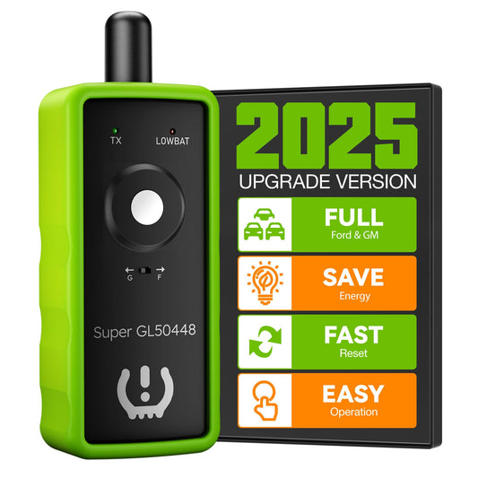 VXDAS 2IN1 TPMS Relearn Tool Super GL50448 for GM and Ford with Model Switch Button,Tire Pressure Sensor Monitor Rest Activation for Buick/Cadillac/Chevrolet/GMC/Lincoln/Mazda 2024 Edition(Green)