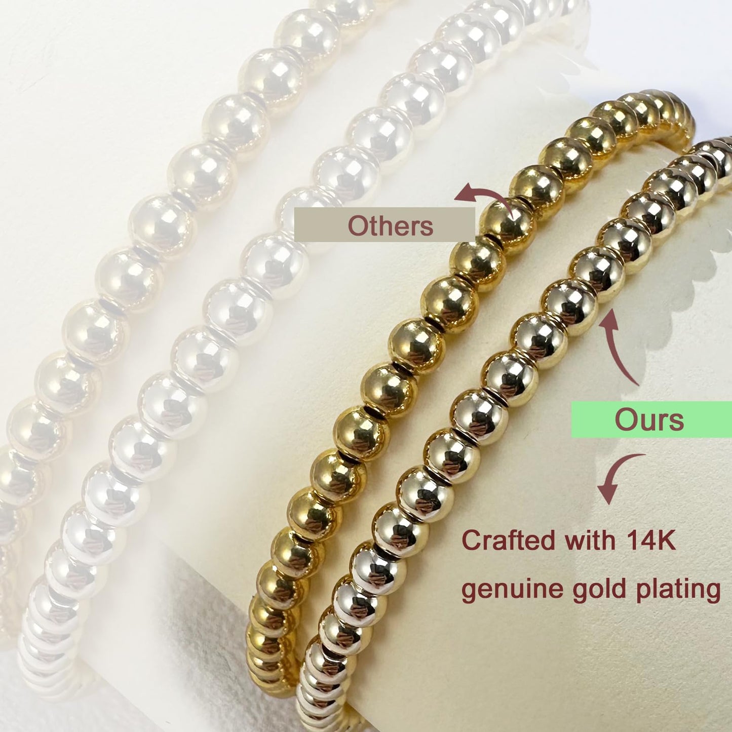 Free bird Birthstone Beaded Bracelet for Women Dainty Peridot Bracelet 14K Gold Plated Stretchable Beaded Bracelet Trendy Stackable August Birthstone Jewelry Gift for Birthday Christmas Valentine's Day
