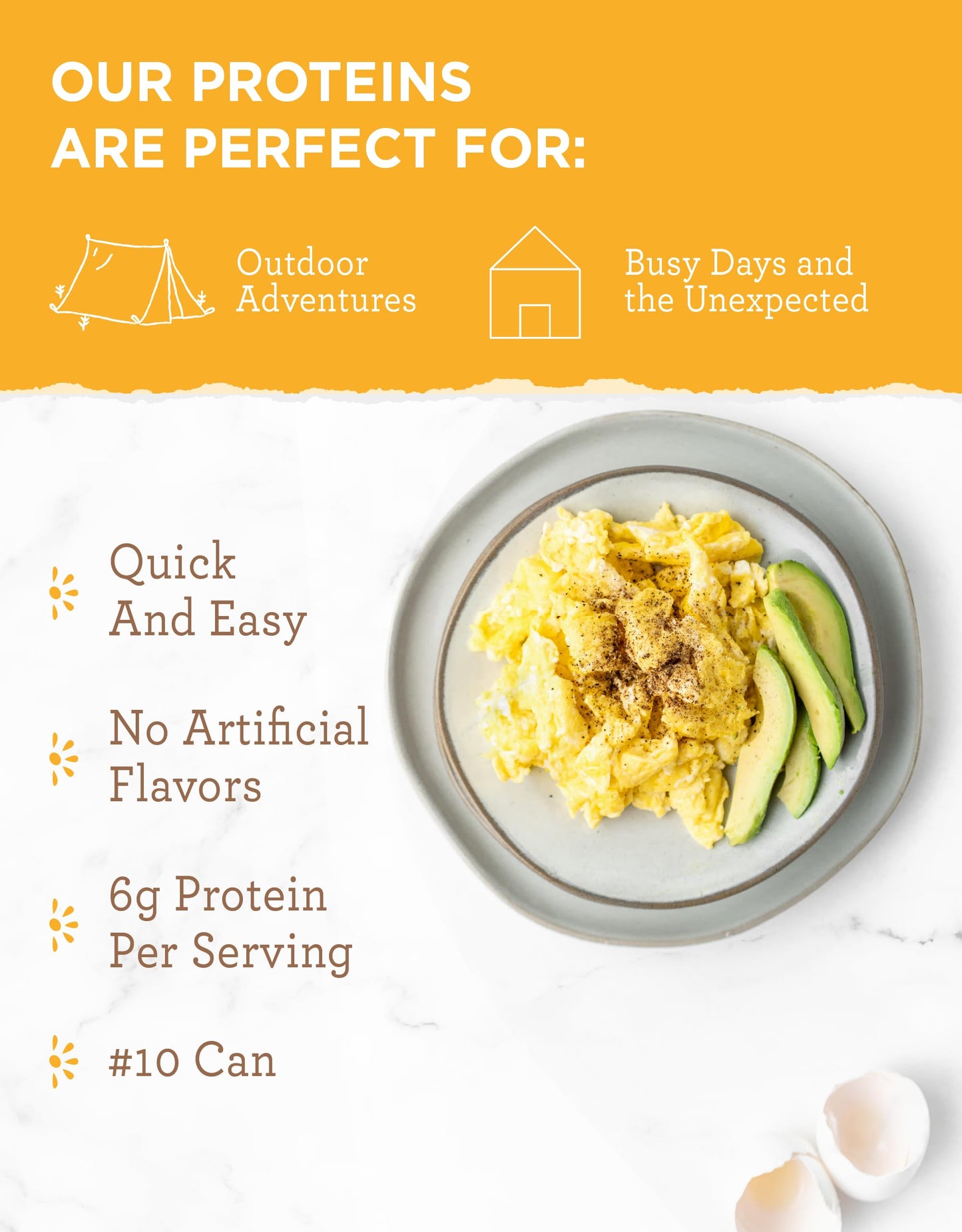 ReadyWise - Simple Kitchen, Powdered Eggs, 72 Servings, Emergency Supply, Dehydrated Food, Baking Supplies, Camping Meals, Survival Food, 10 Can Egg Powder