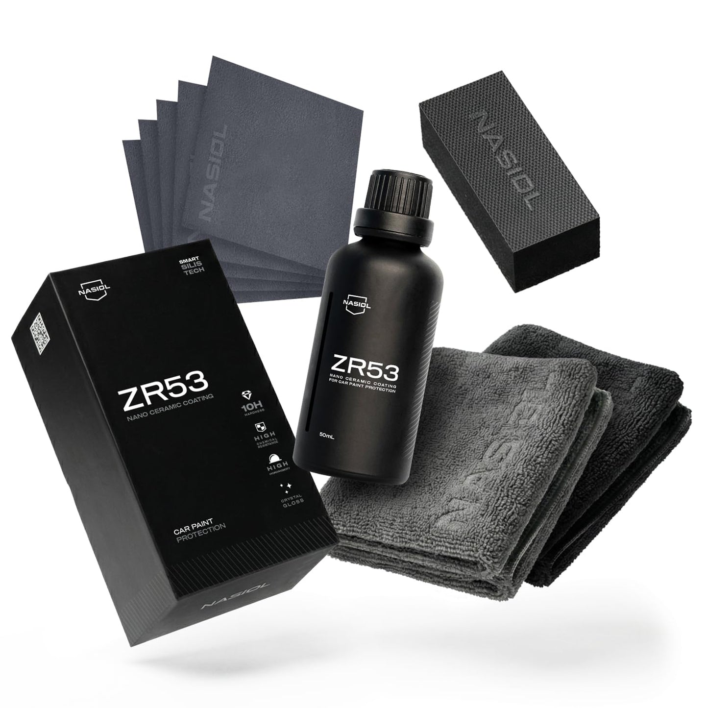 Nasiol ZR53 Nano Ceramic Coating for Cars – Complete Kit for Professional Paint Protection & Expert Guidance