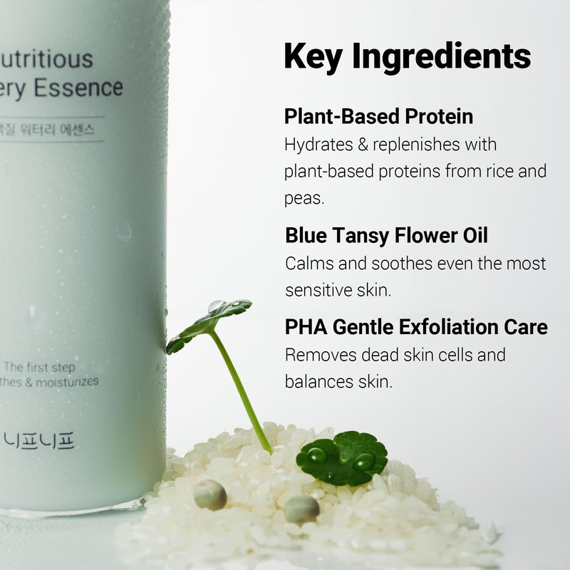 NEAF NEAF Nutritious Watery Essence, All-in-one Power Plant-Protein Toner for Soothing and Hydrating, Gentle Exfoliation, CICA Calming, Niacinamide, Korean Skincare, Glass Skin (180ml / 6.08 fl.oz.)