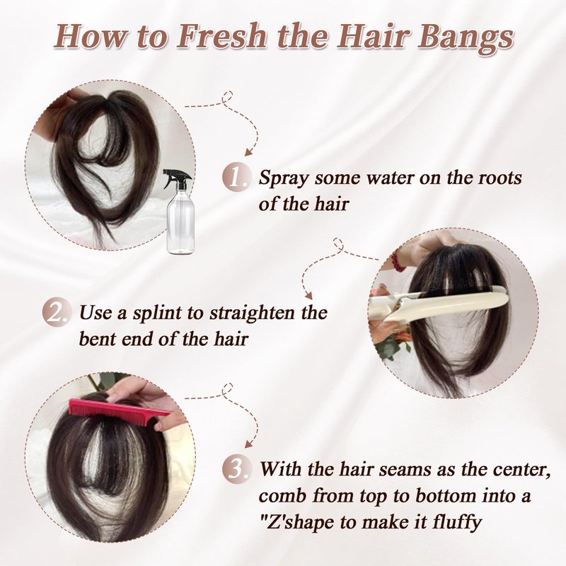 Molefi Clip in Bangs,100% Real Human Hair Clip on Bangs for Women 360 Cover Human Hair Topper with Bangs for Daily Use.