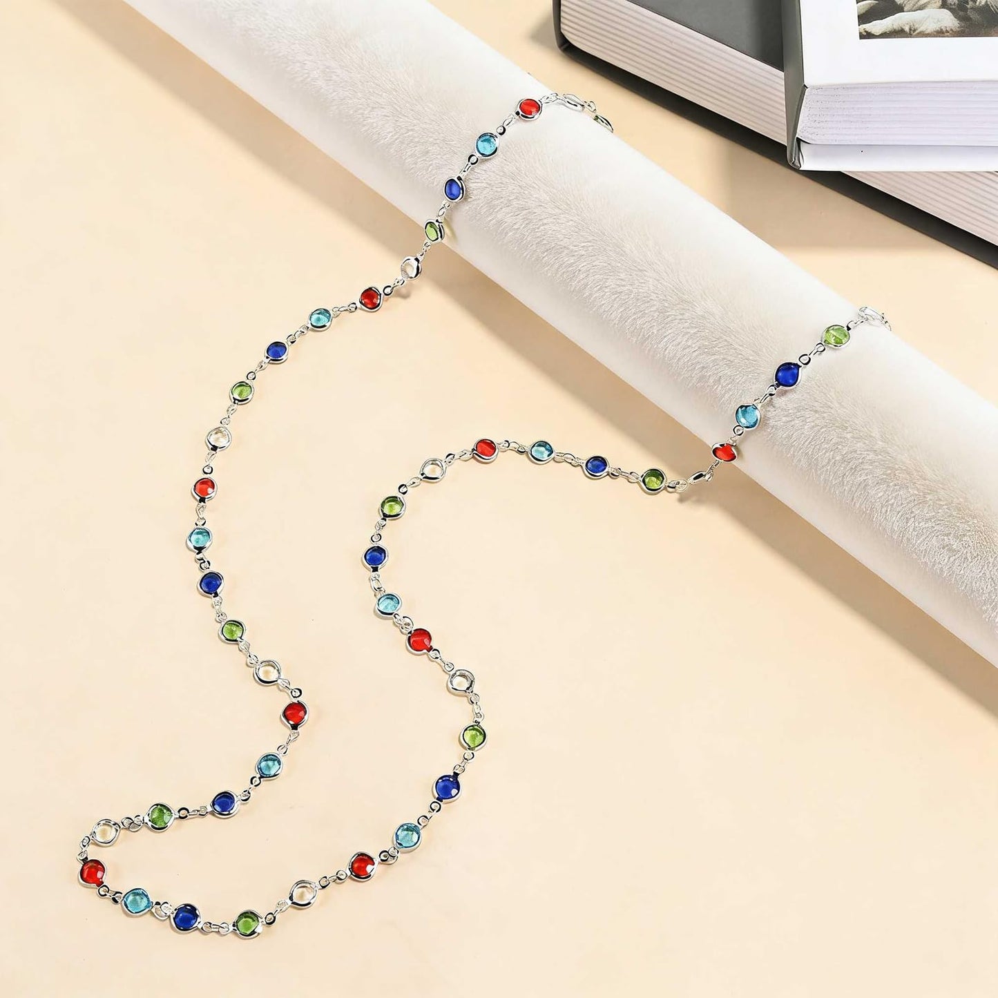 ENGCKSHI Necklace for Women, Dainty Long 14K Gold Y-Shaped Necklace Jewelry Trendy Beaded Layered Chain Drop Necklaces Jewelry Women Gifts