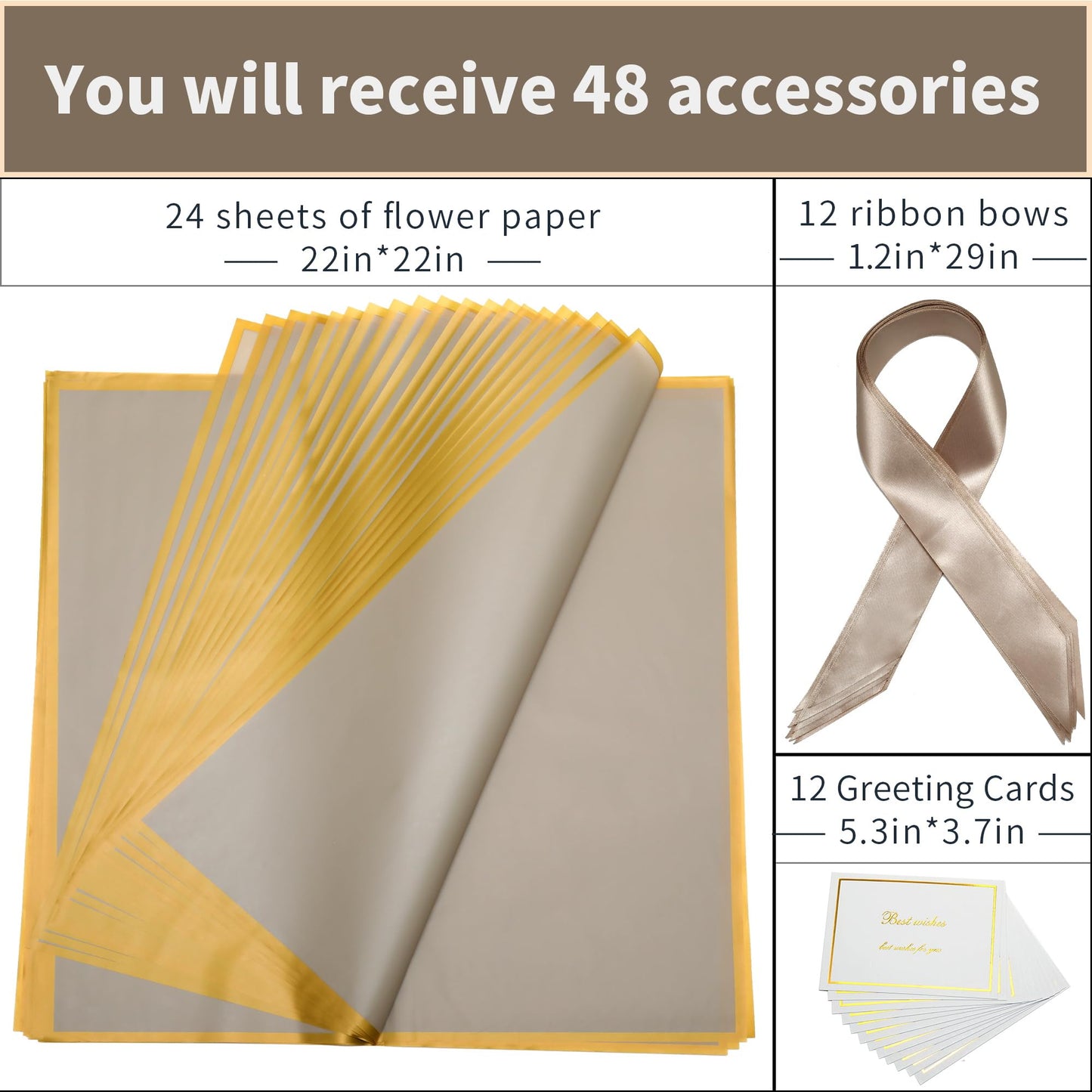 KeerxunBag The comes with 12 champagne-colored gift bags, including 24 jelly papers, 12 thank-you cards and 12 ribbons, making it the perfect choice for weddings, anniversaries and special events