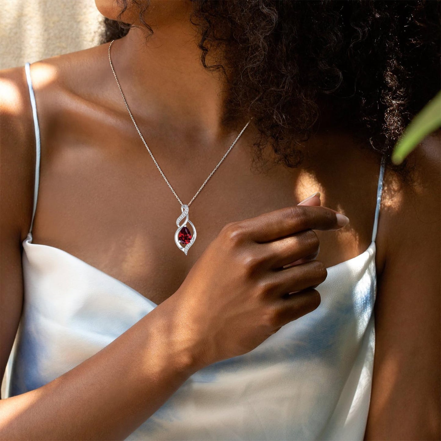 FANCIME 14K Gold Plated November Birthstone Necklace for Women Citrine Teardrop Necklace Sterling Silver Infinity Love Birthday Gifts for Women, 16"+2" Inches