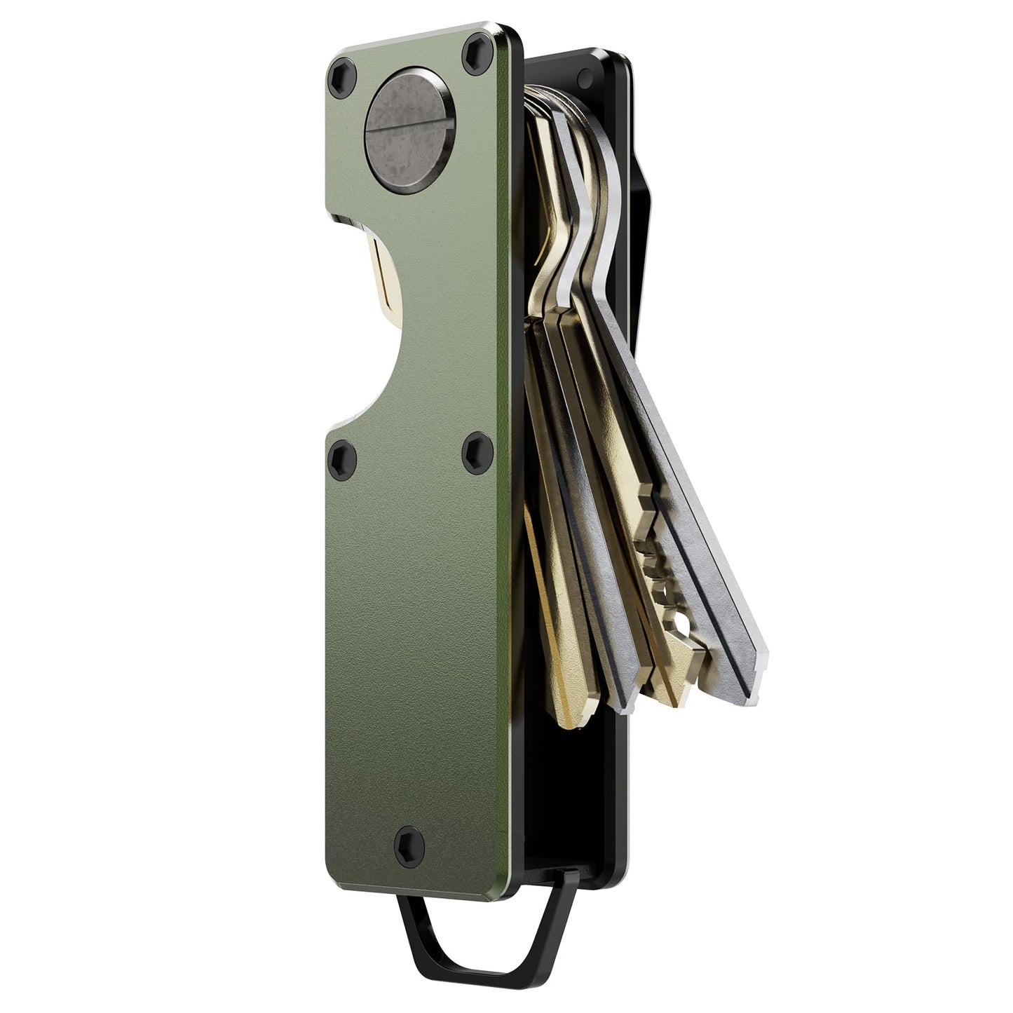 MINBERAND Key Organizer Compact Key Holder Metal Key Chain Minimalist key case key holder for keychain Secures 1-5 Keys