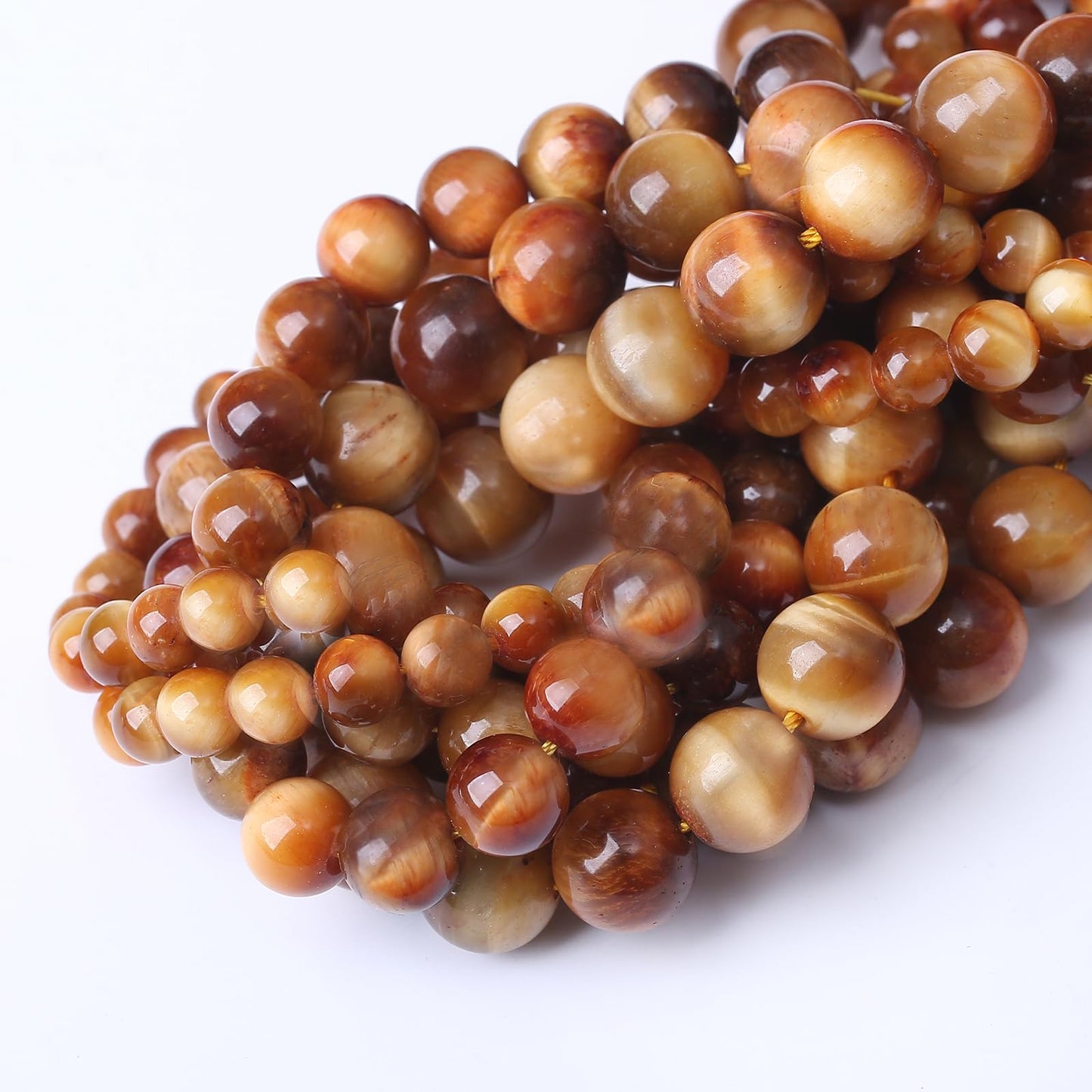 60PCS 6MM AAA Warm Sun Tiger Eye Stone Beads Natural Gemstone Bead Crystal Healing Energy Jewelry Making DIY 15 inches