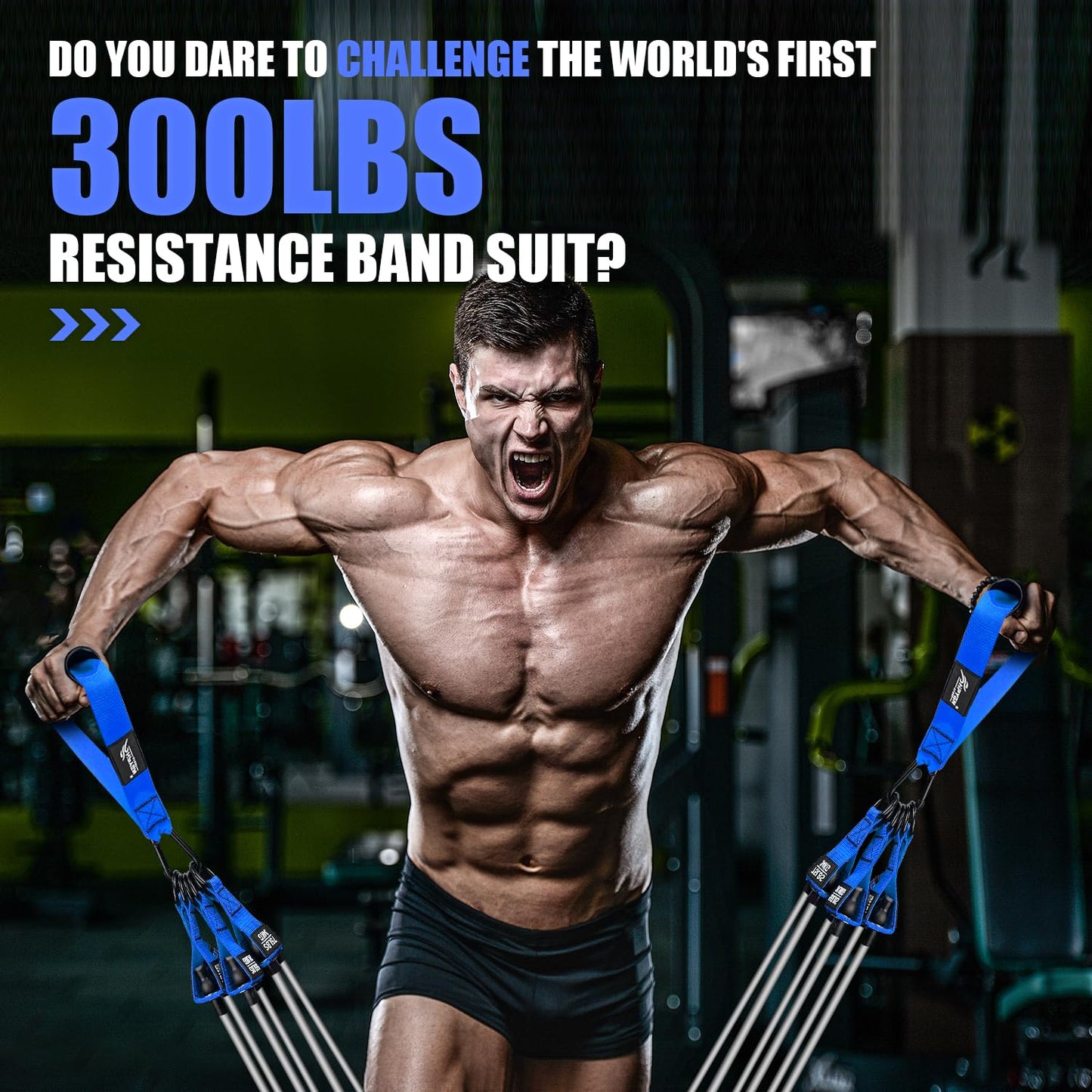 HPYGN Resistance Bands for Working Out，Heavy Exercise Bands Resistance Bands Set with Handles, Door Anchor, Legs Ankle Straps for Heavy Resistance Training, Fitness Weights Work Out at Home